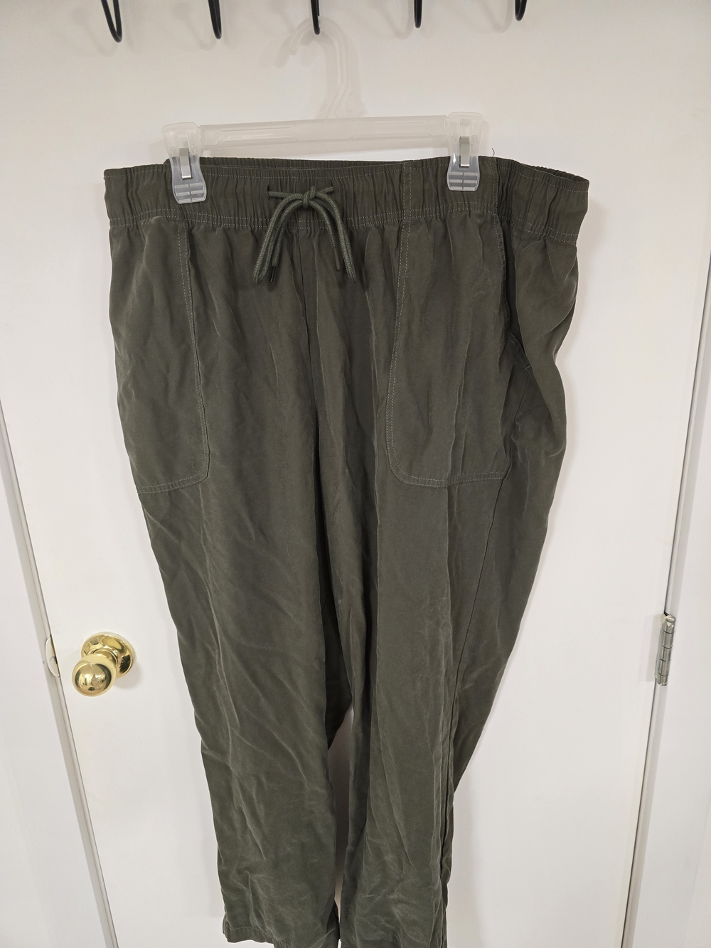 Warehouse One Olive Drawstring Jogger Pants for Women